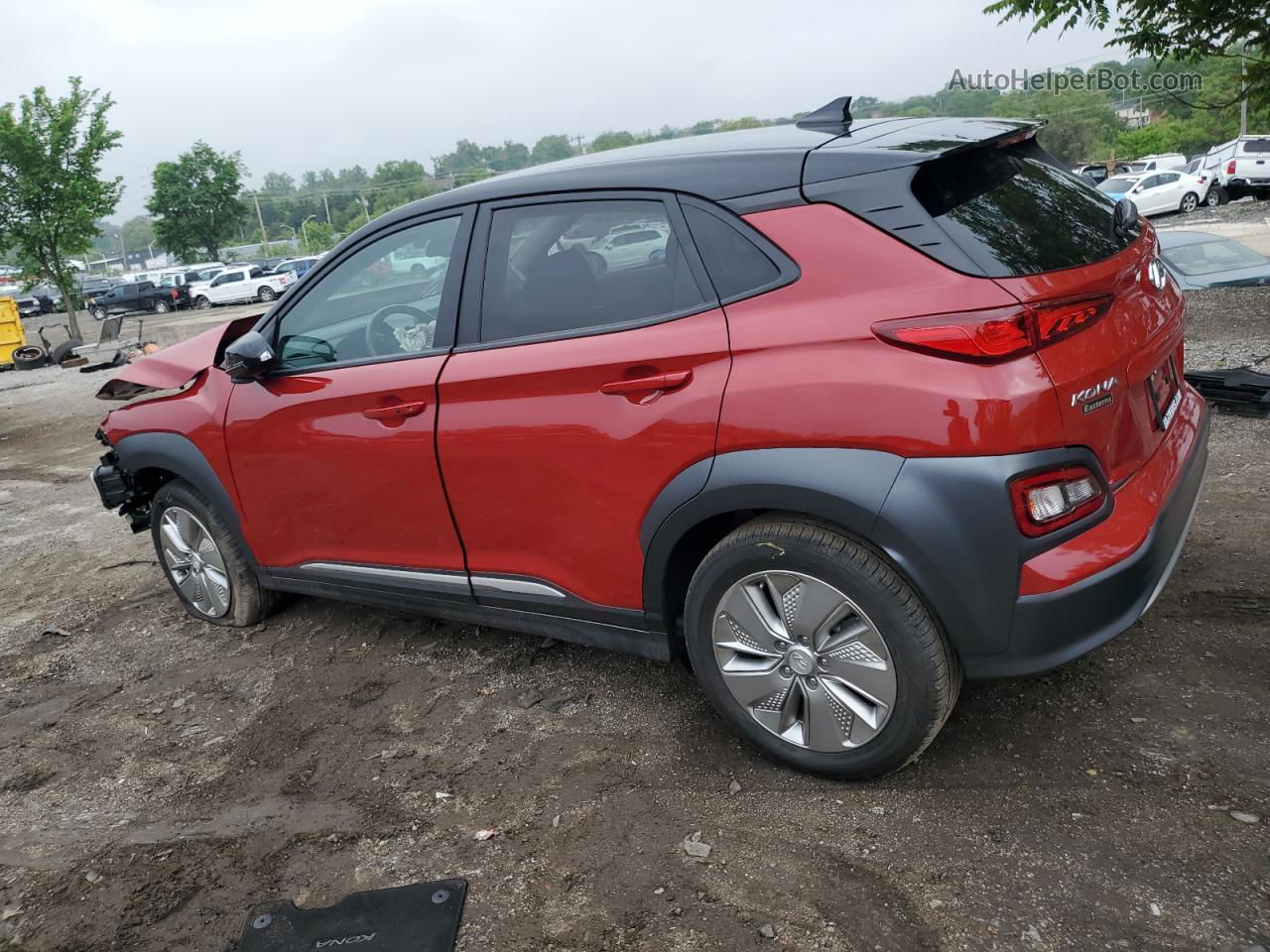 2021 Hyundai Kona Sel Red vin: KM8K23AG7MU106309