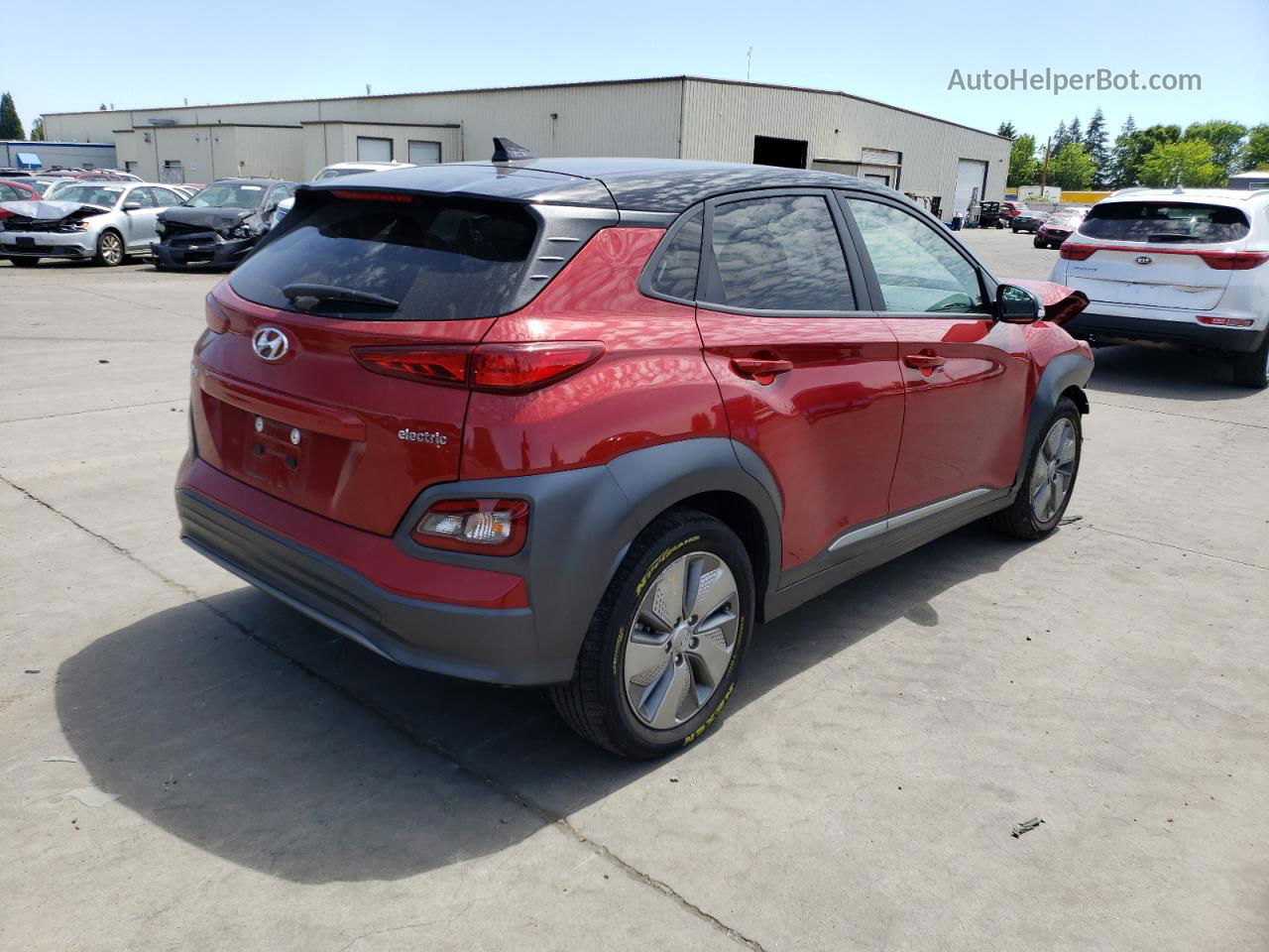 2021 Hyundai Kona Sel Красный vin: KM8K23AG8MU110644