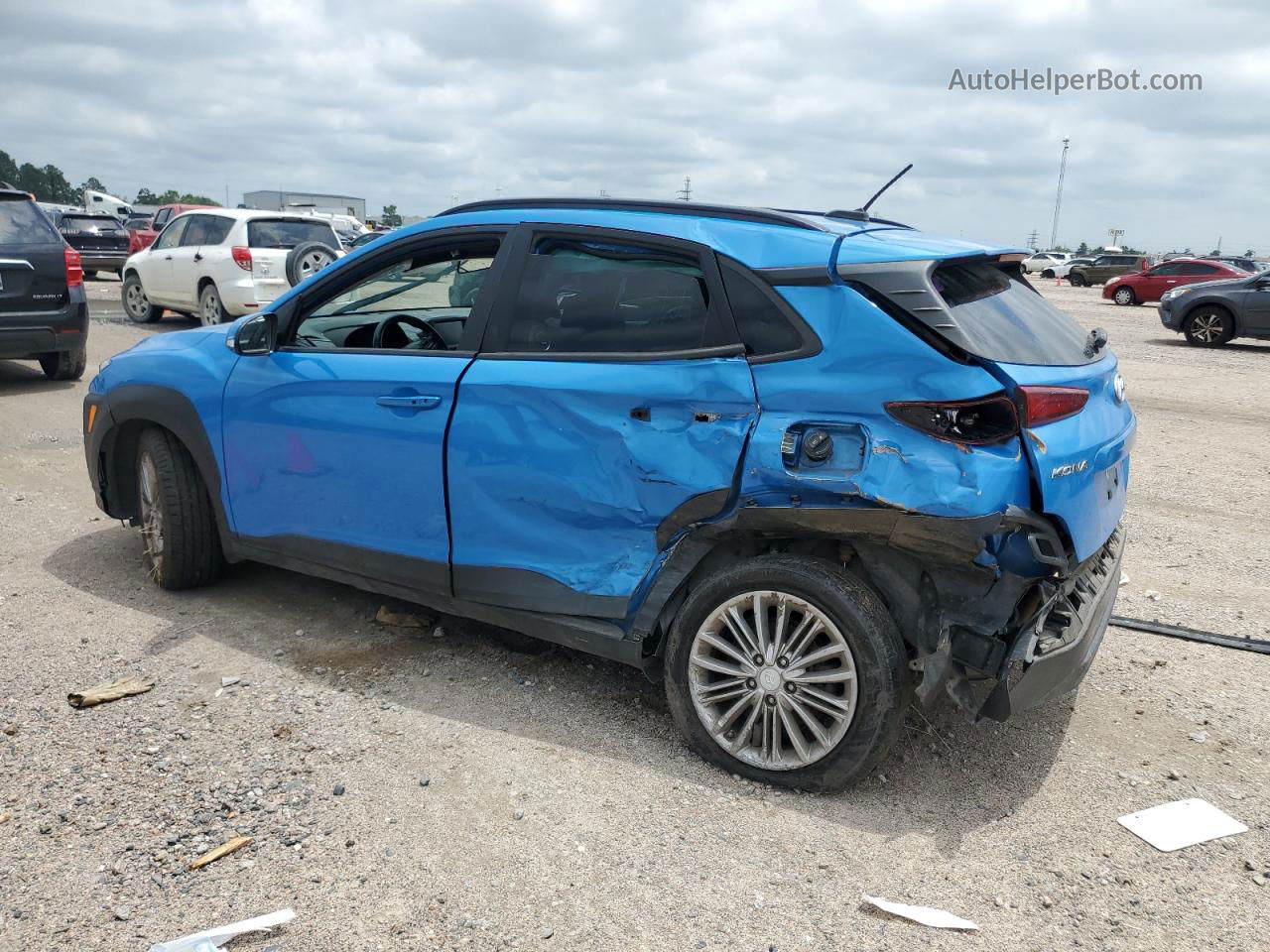 2021 Hyundai Kona Sel Blue vin: KM8K2CAA0MU612575