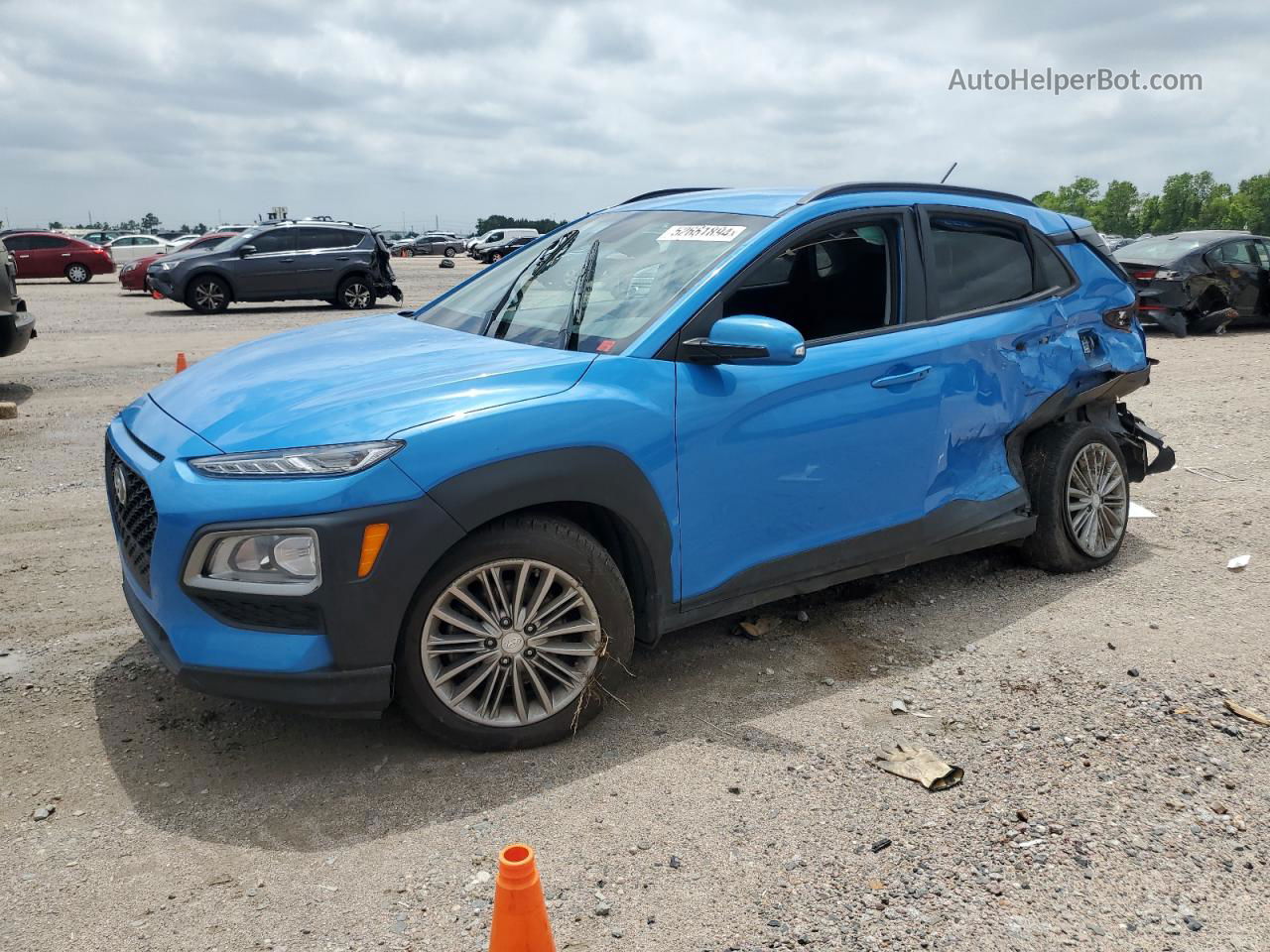 2021 Hyundai Kona Sel Blue vin: KM8K2CAA0MU612575