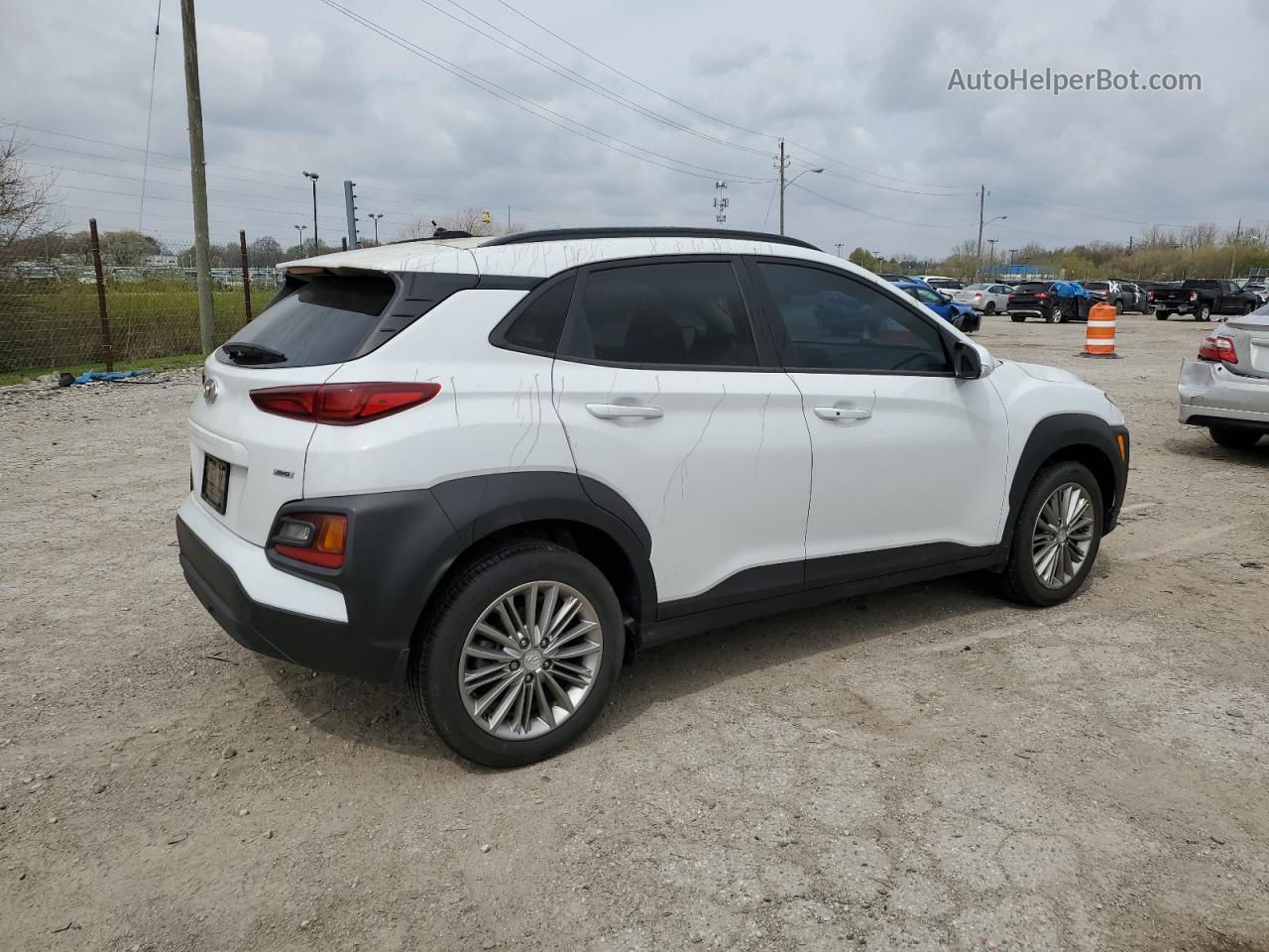 2021 Hyundai Kona Sel White vin: KM8K2CAA0MU618036