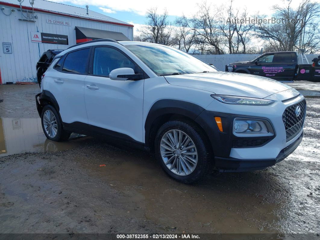 2021 Hyundai Kona Sel White vin: KM8K2CAA2MU687536