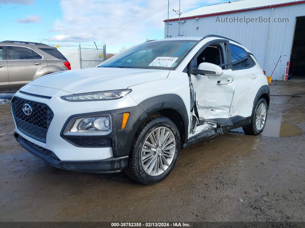 2021 Hyundai Kona Sel White vin: KM8K2CAA2MU687536