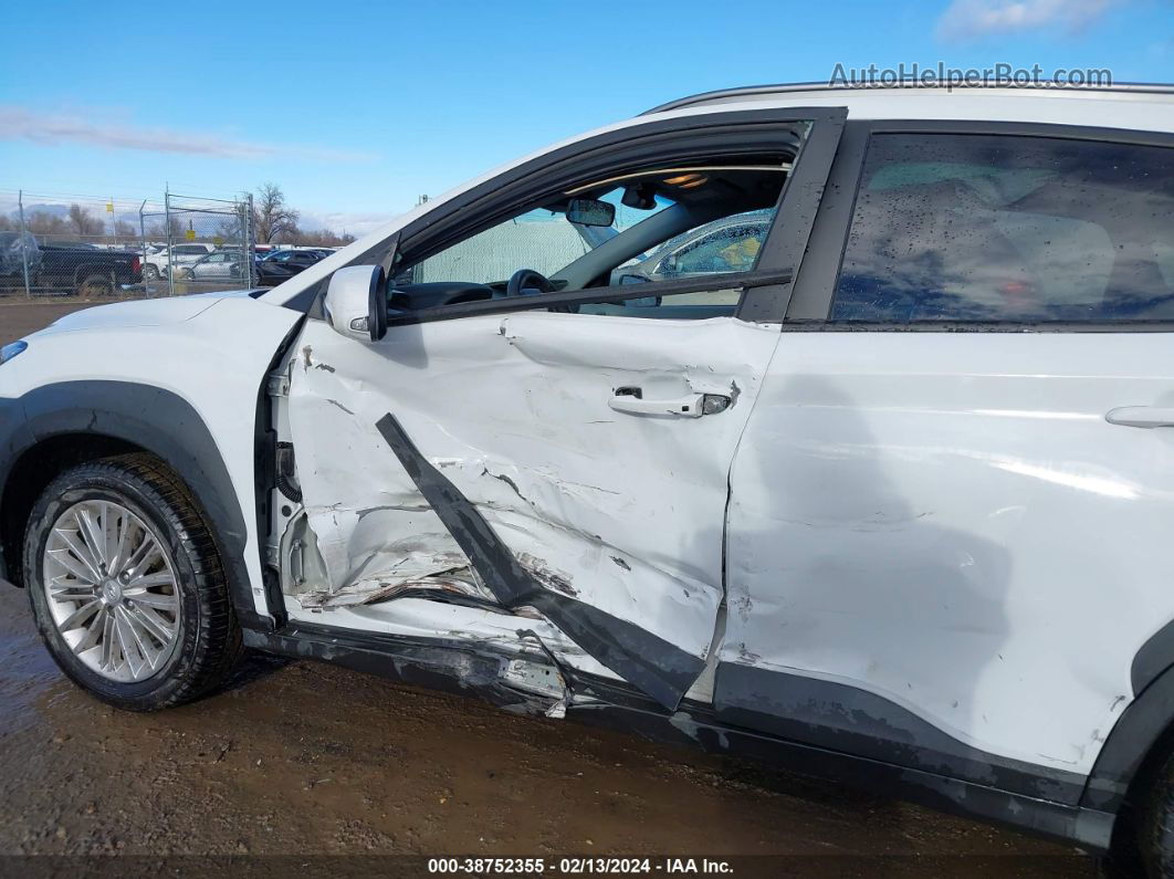 2021 Hyundai Kona Sel White vin: KM8K2CAA2MU687536