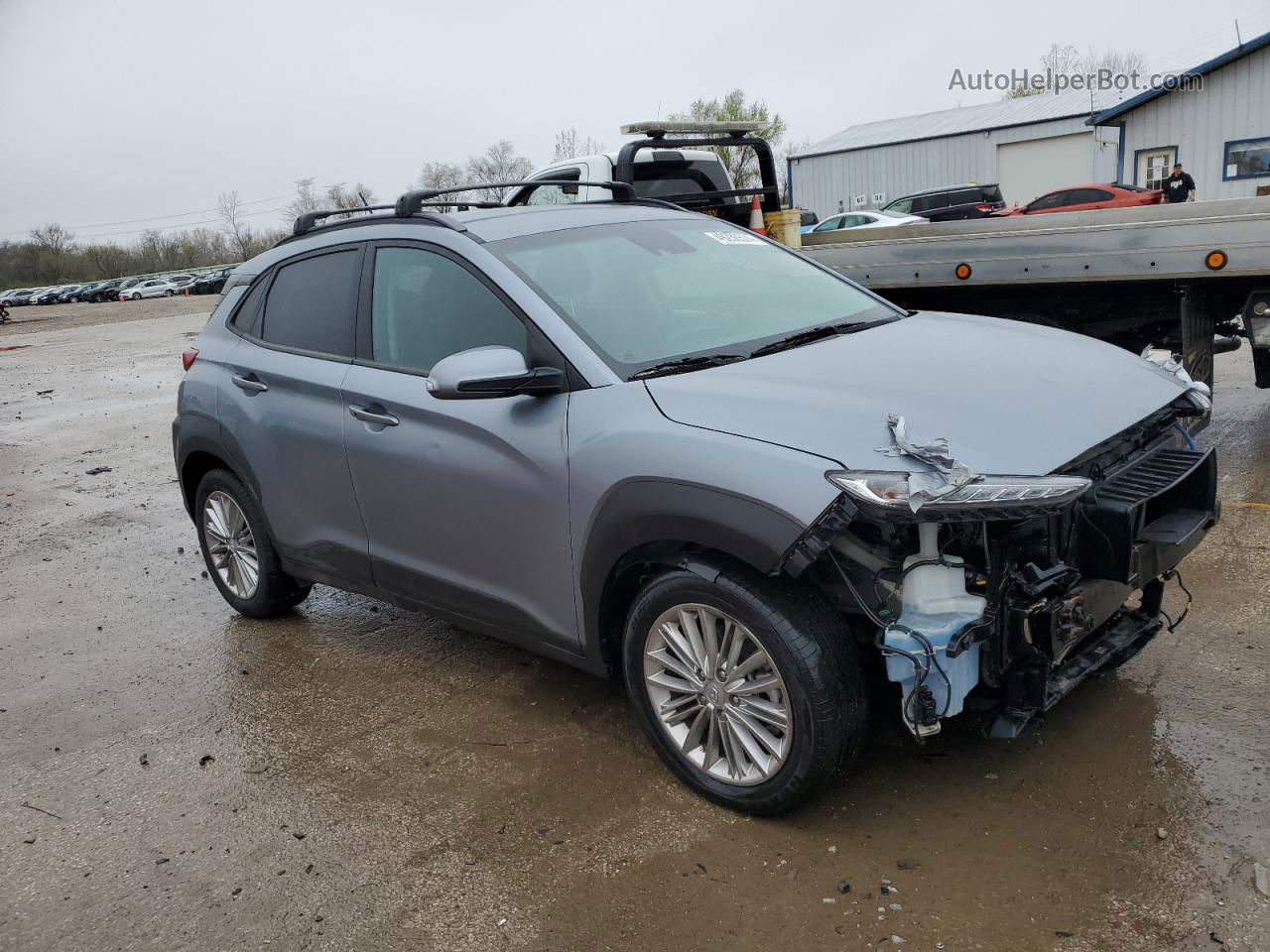 2021 Hyundai Kona Sel Gray vin: KM8K2CAA2MU723838