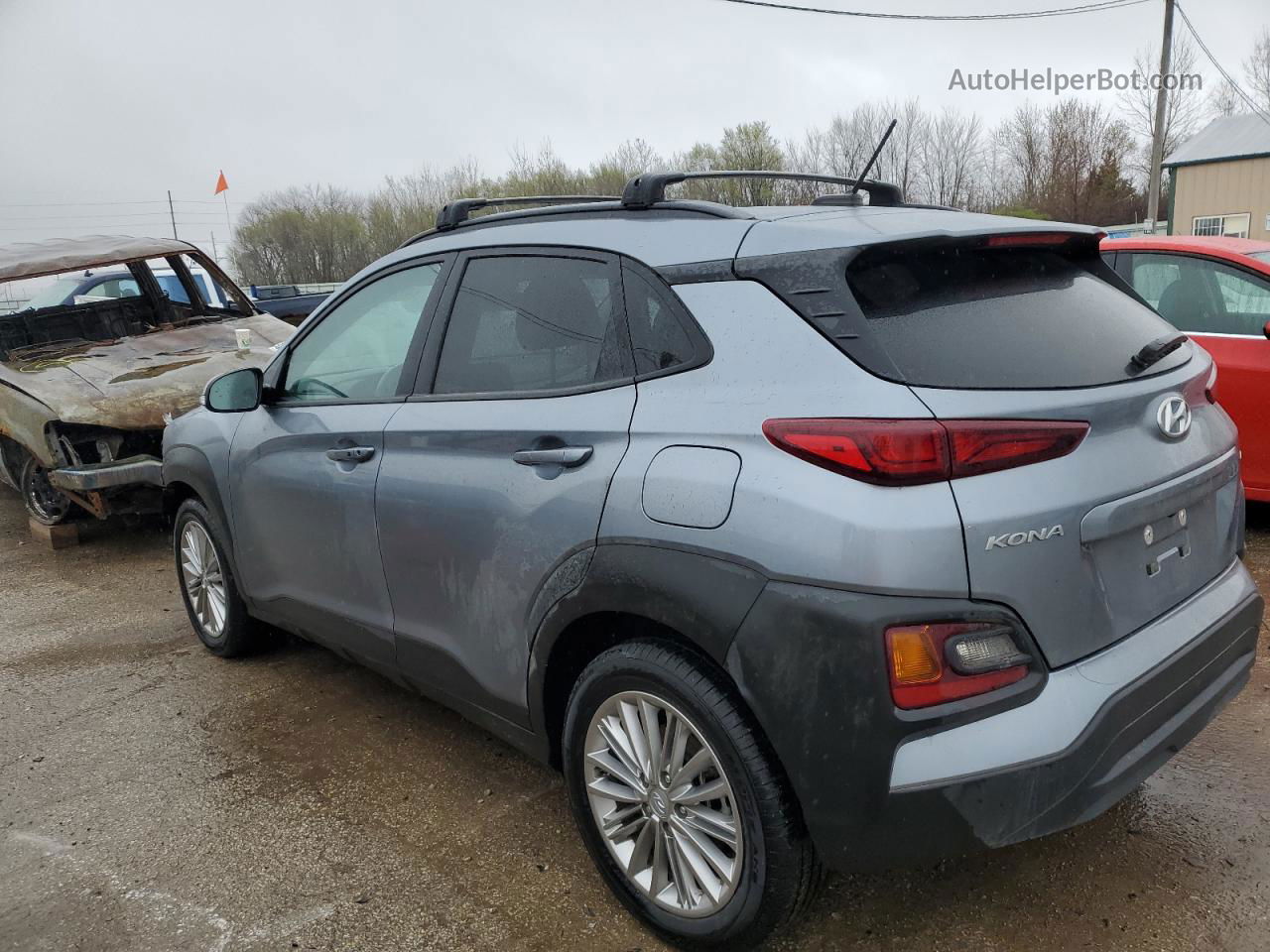 2021 Hyundai Kona Sel Gray vin: KM8K2CAA2MU723838