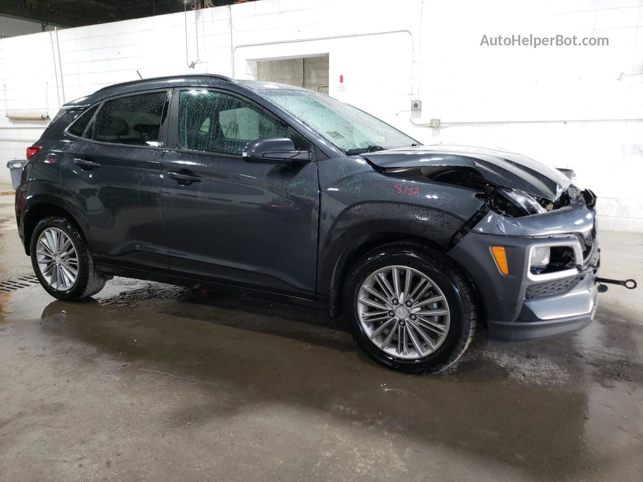 2021 Hyundai Kona Sel Blue vin: KM8K2CAA7MU614596