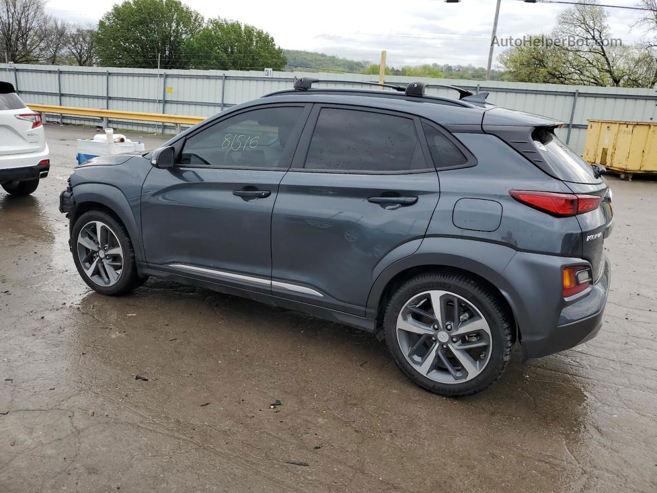 2021 Hyundai Kona Limited Серый vin: KM8K33A50MU628226