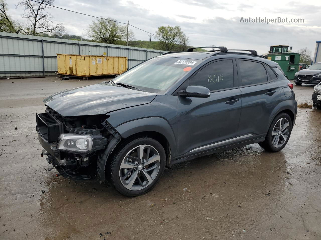 2021 Hyundai Kona Limited Gray vin: KM8K33A50MU628226