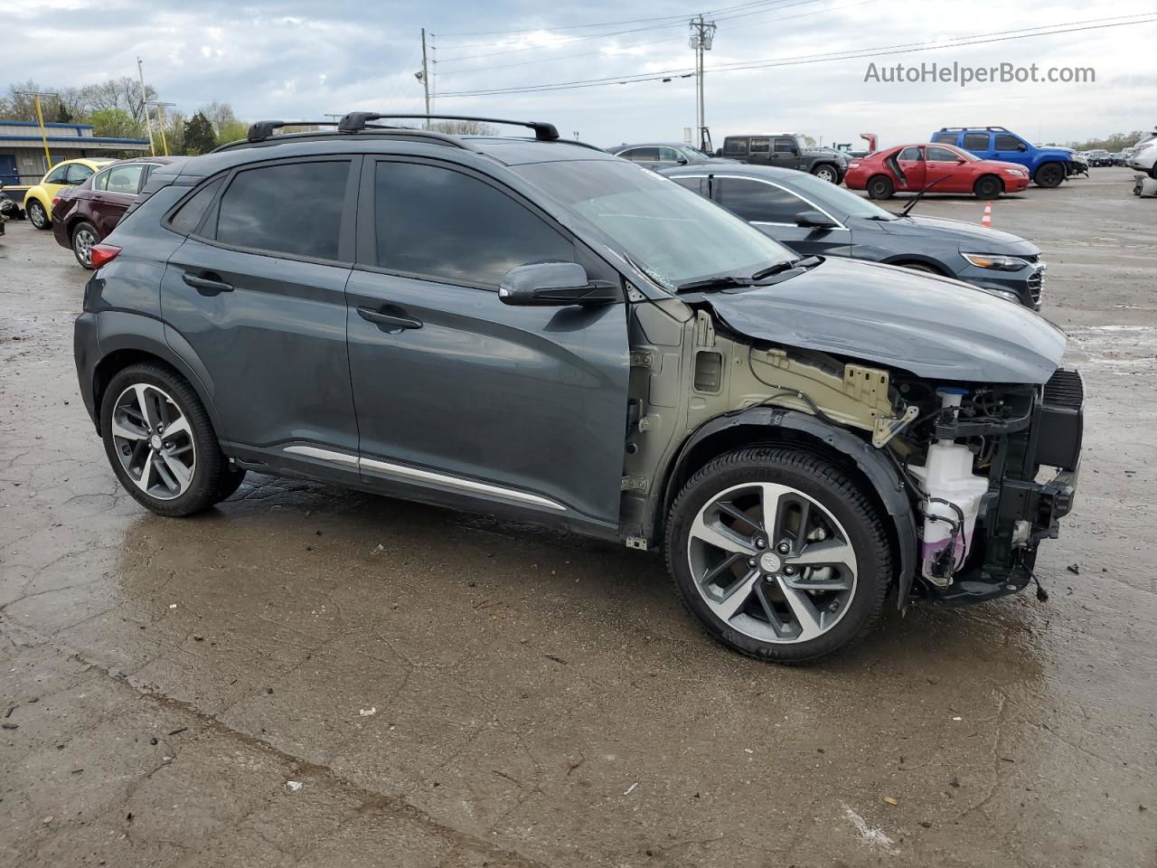 2021 Hyundai Kona Limited Gray vin: KM8K33A50MU628226