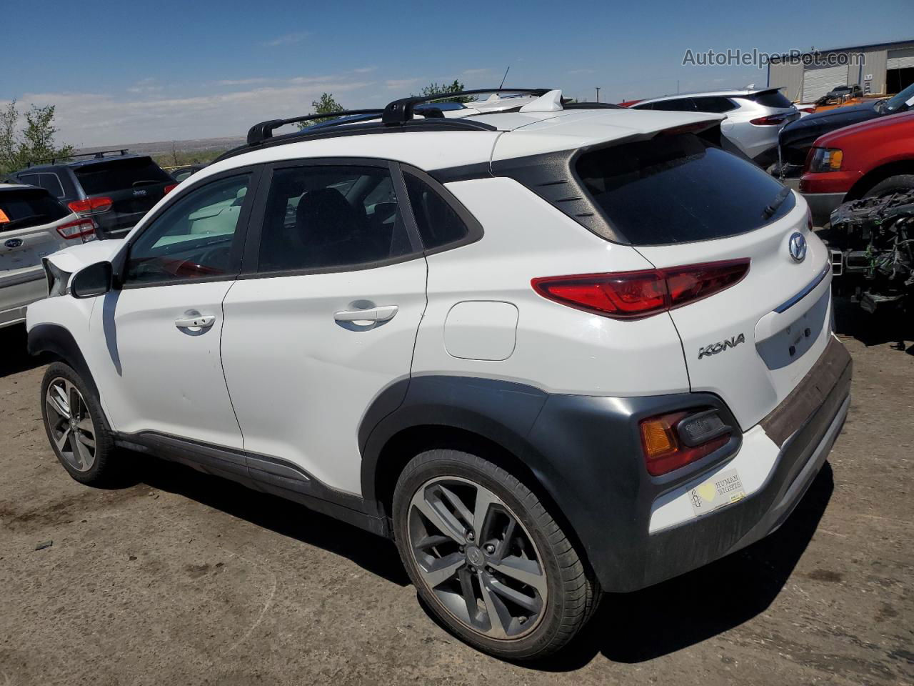 2021 Hyundai Kona Limited White vin: KM8K3CA52MU720793