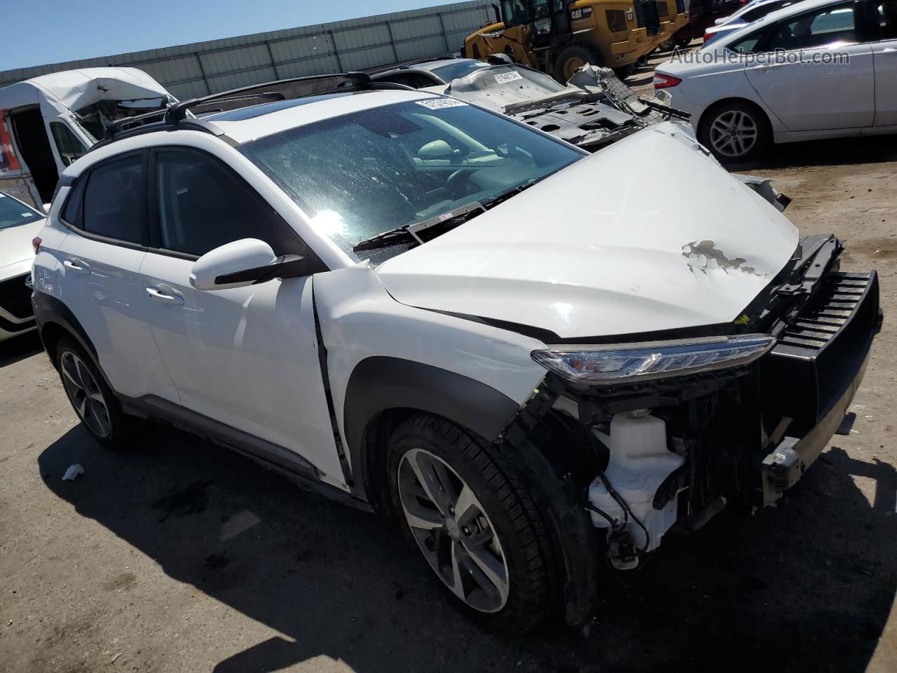 2021 Hyundai Kona Limited White vin: KM8K3CA52MU720793