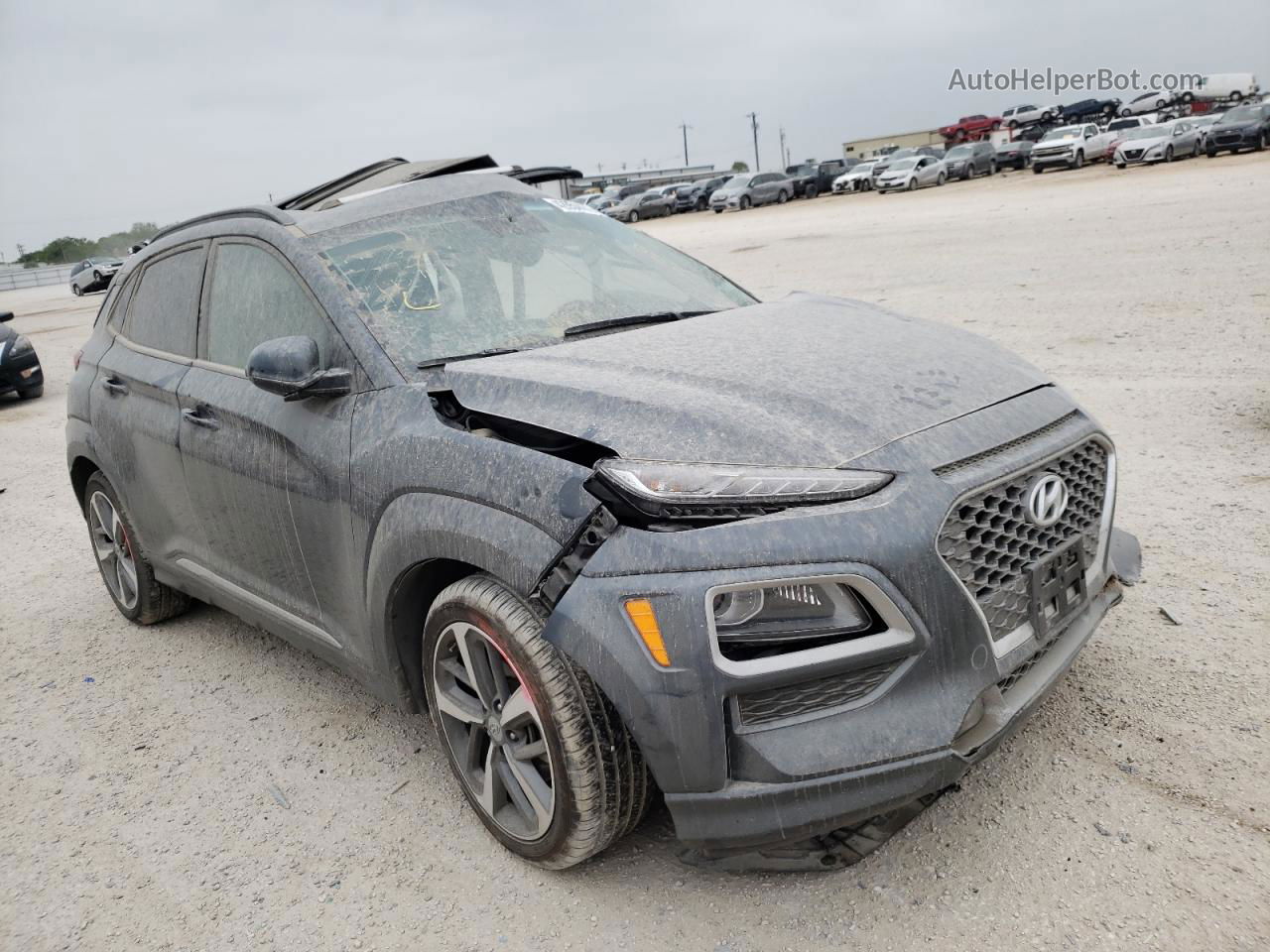 2021 Hyundai Kona Limited Gray vin: KM8K3CA52MU749579