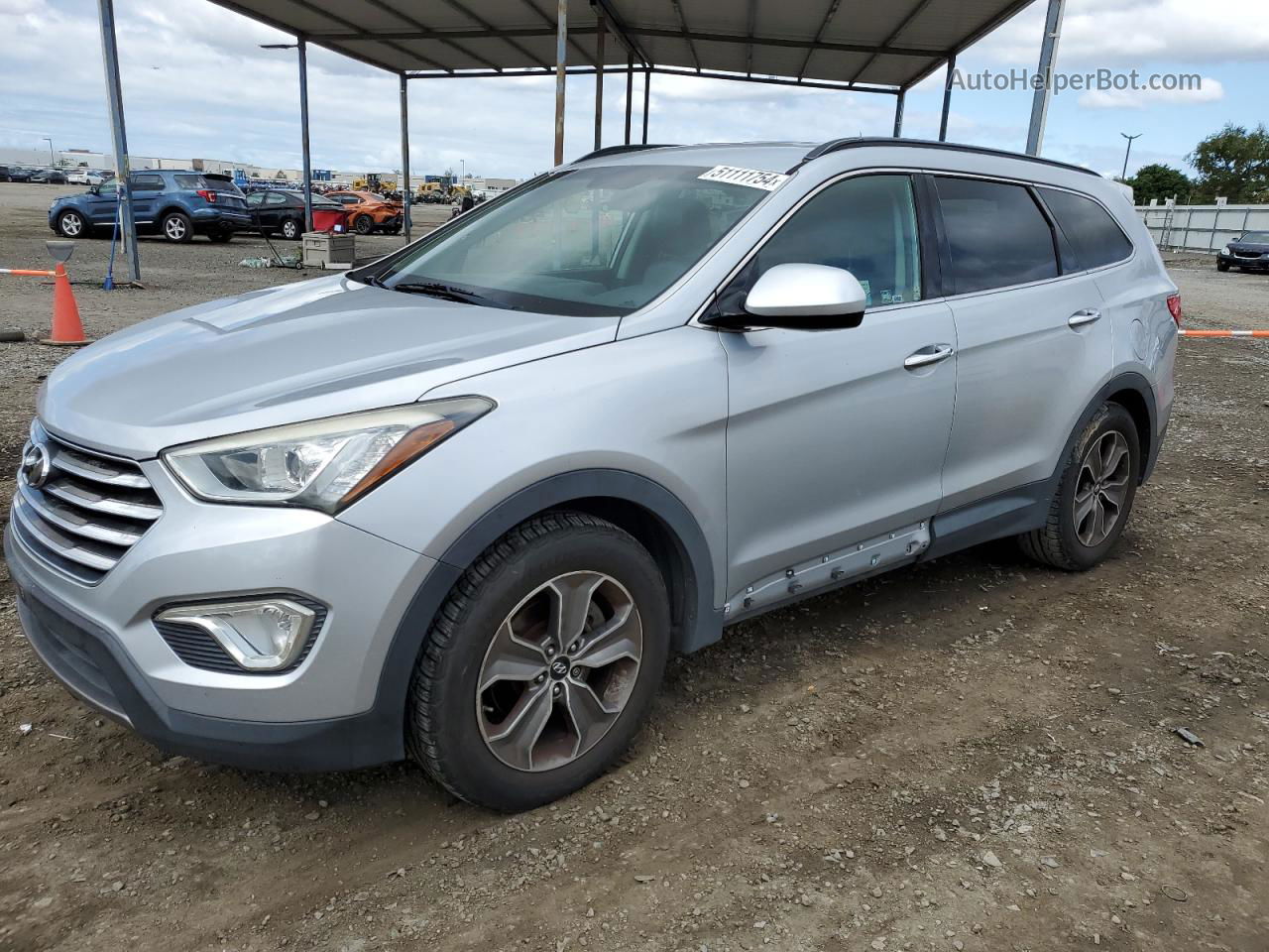 2013 Hyundai Santa Fe Gls Silver vin: KM8SM4HF0DU009403