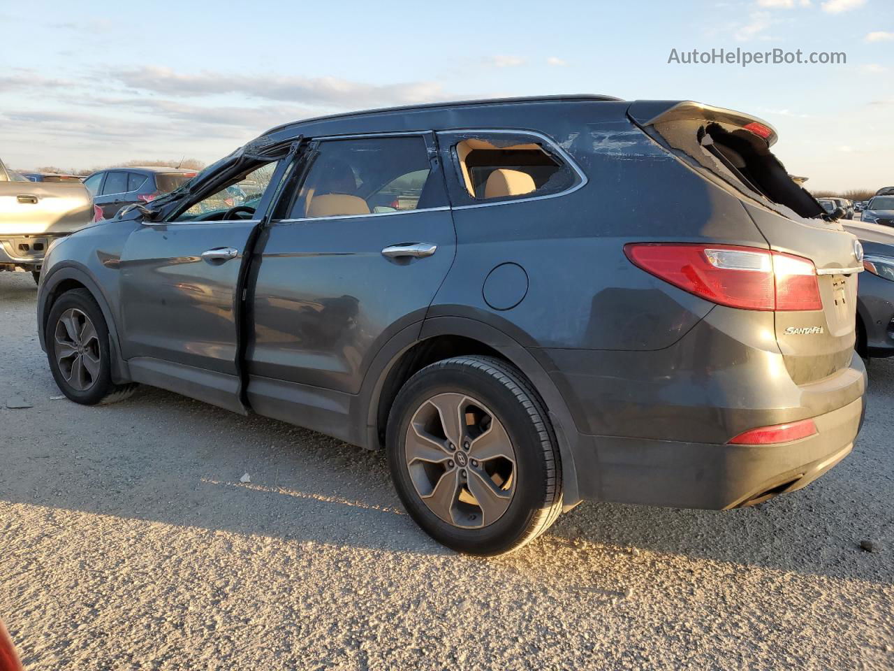 2014 Hyundai Santa Fe Gls Gray vin: KM8SM4HF0EU041267