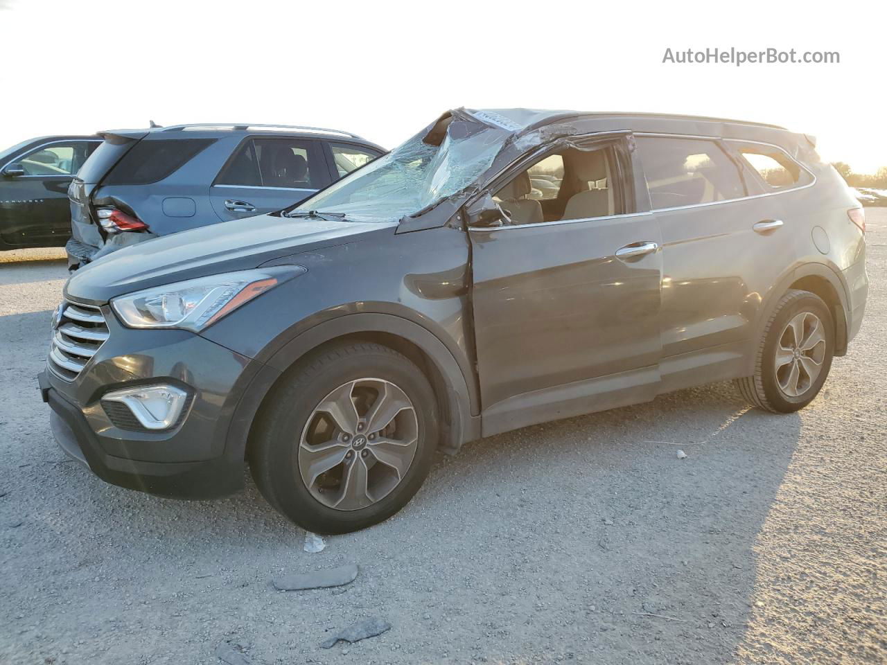 2014 Hyundai Santa Fe Gls Gray vin: KM8SM4HF0EU041267