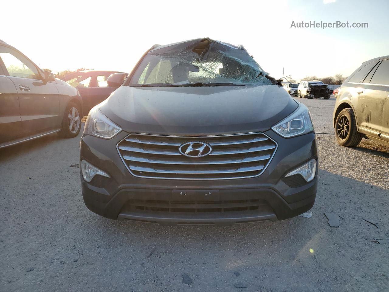 2014 Hyundai Santa Fe Gls Gray vin: KM8SM4HF0EU041267