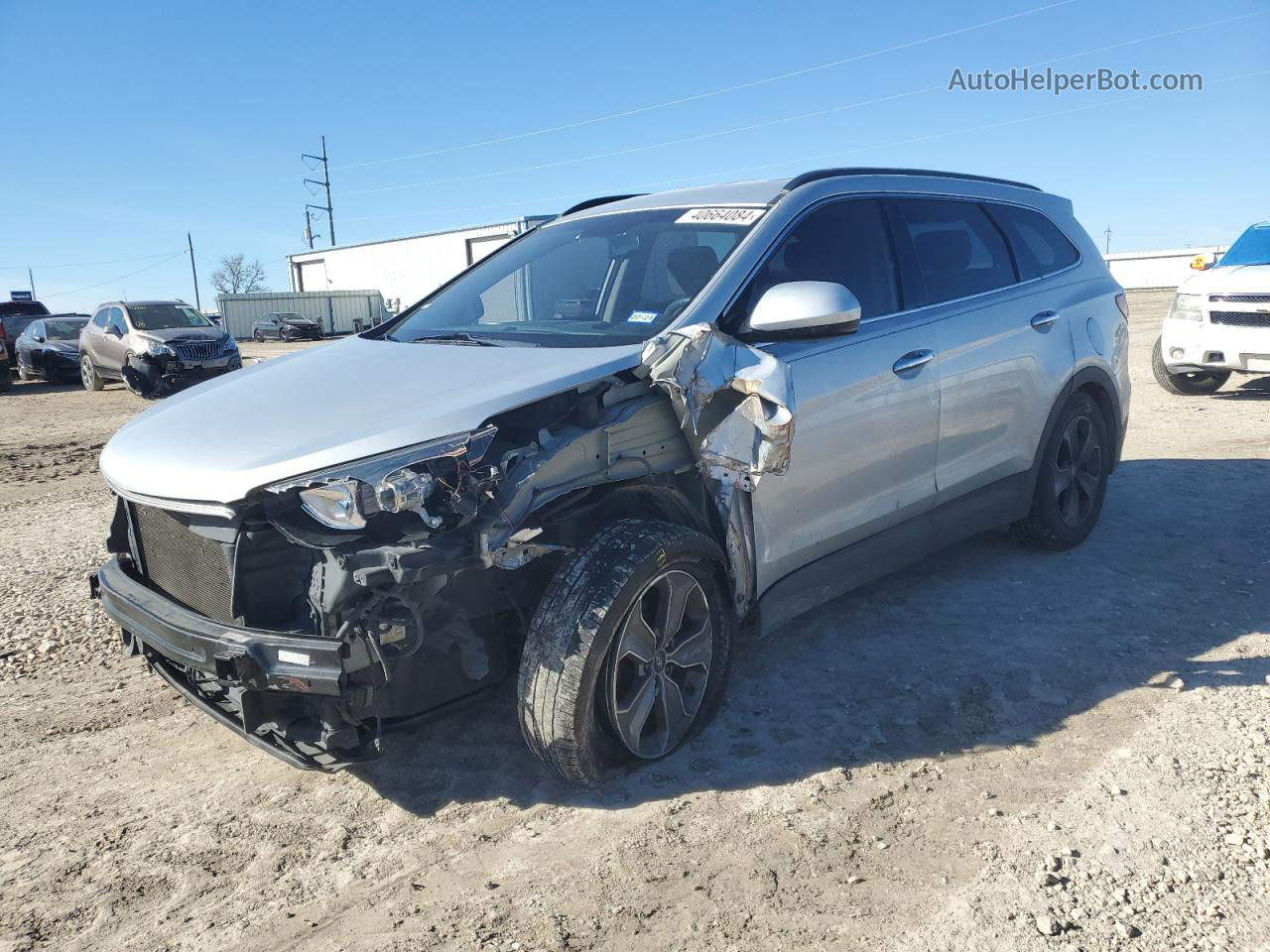 2014 Hyundai Santa Fe Gls Silver vin: KM8SM4HF0EU044864