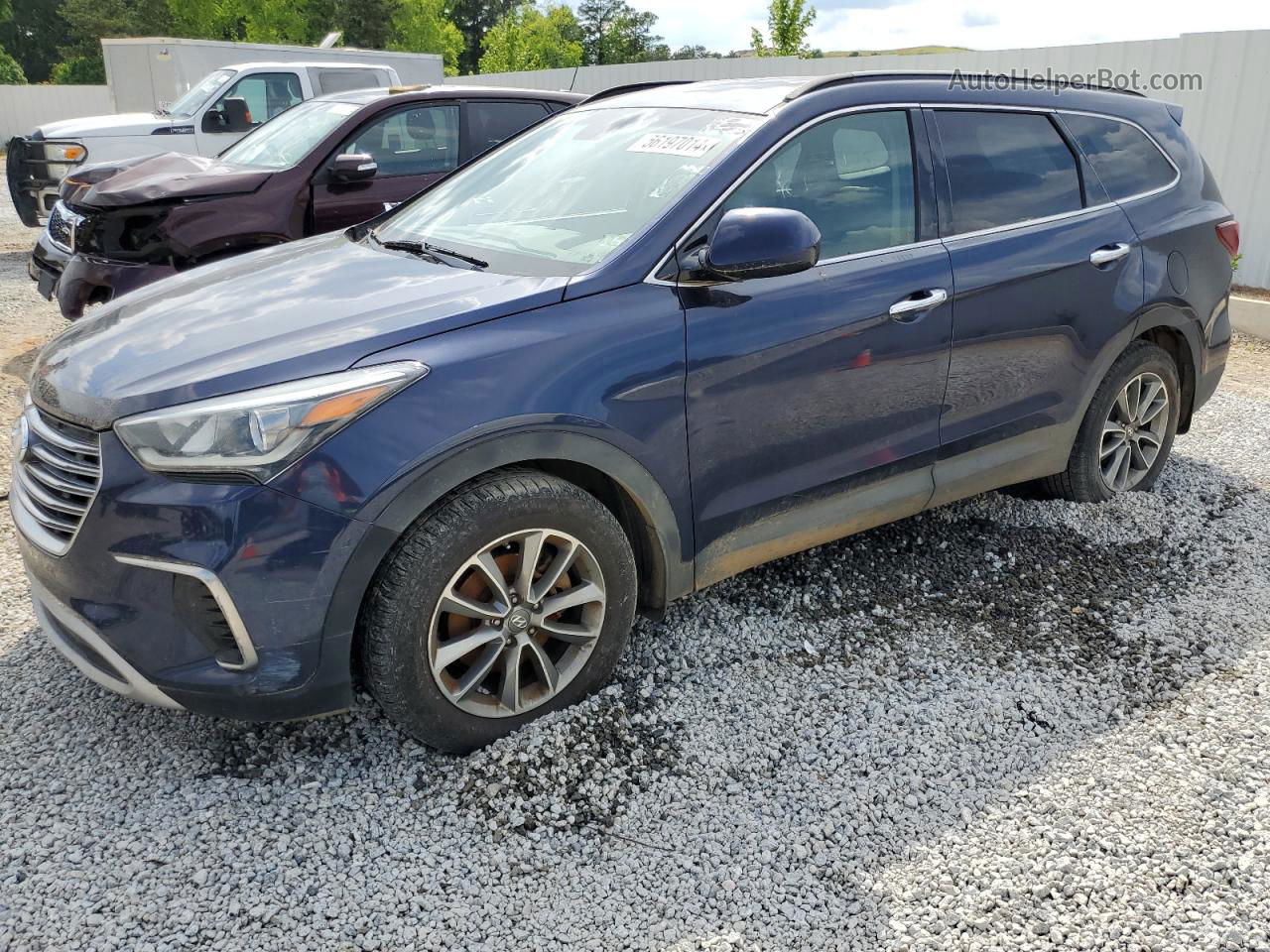 2018 Hyundai Santa Fe Se Blue vin: KM8SM4HF1JU260913