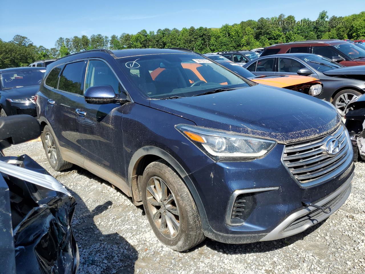 2018 Hyundai Santa Fe Se Blue vin: KM8SM4HF1JU260913