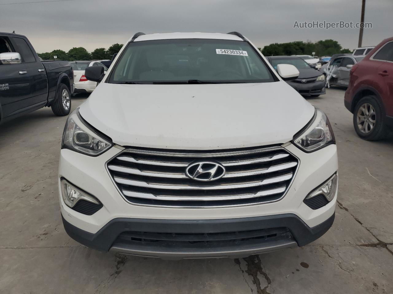 2013 Hyundai Santa Fe Gls White vin: KM8SM4HF2DU013050