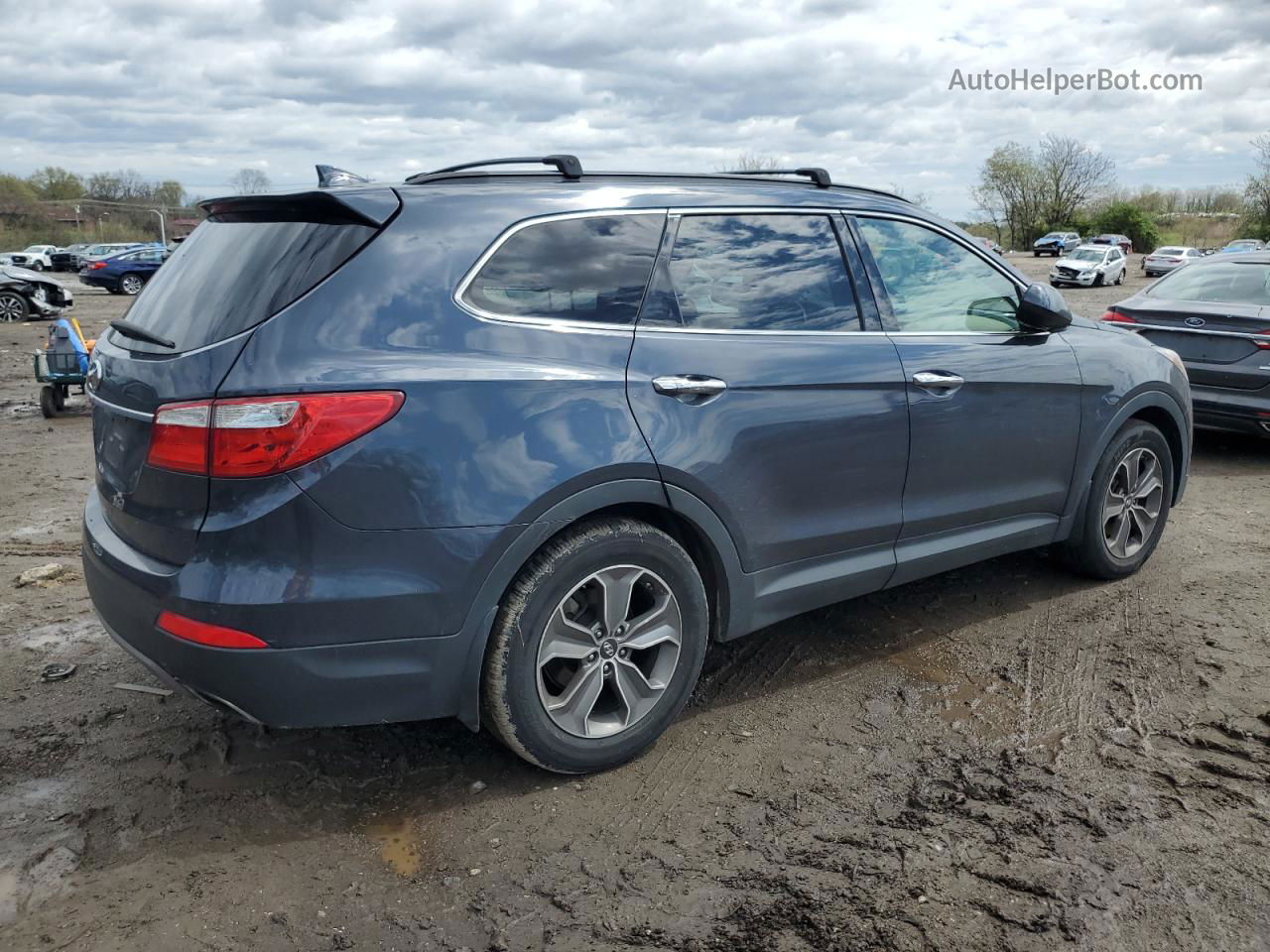 2014 Hyundai Santa Fe Gls Серый vin: KM8SM4HF3EU038315