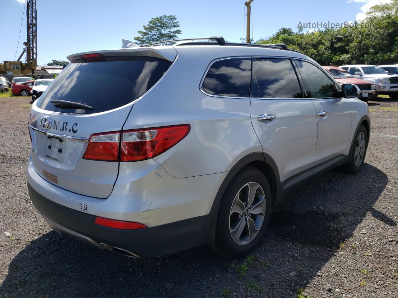 2014 Hyundai Santa Fe Gls Серебряный vin: KM8SM4HF3EU057088