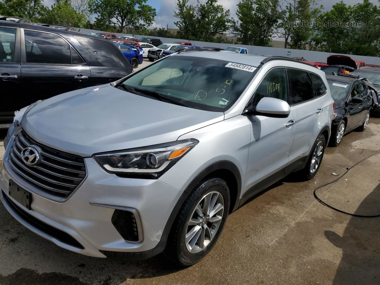 2018 Hyundai Santa Fe Se Серебряный vin: KM8SM4HF3JU268723