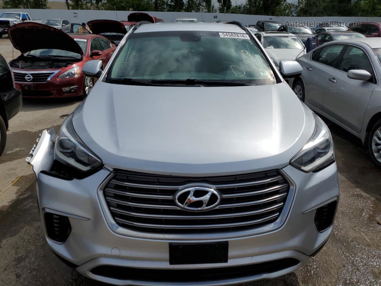 2018 Hyundai Santa Fe Se Серебряный vin: KM8SM4HF3JU268723