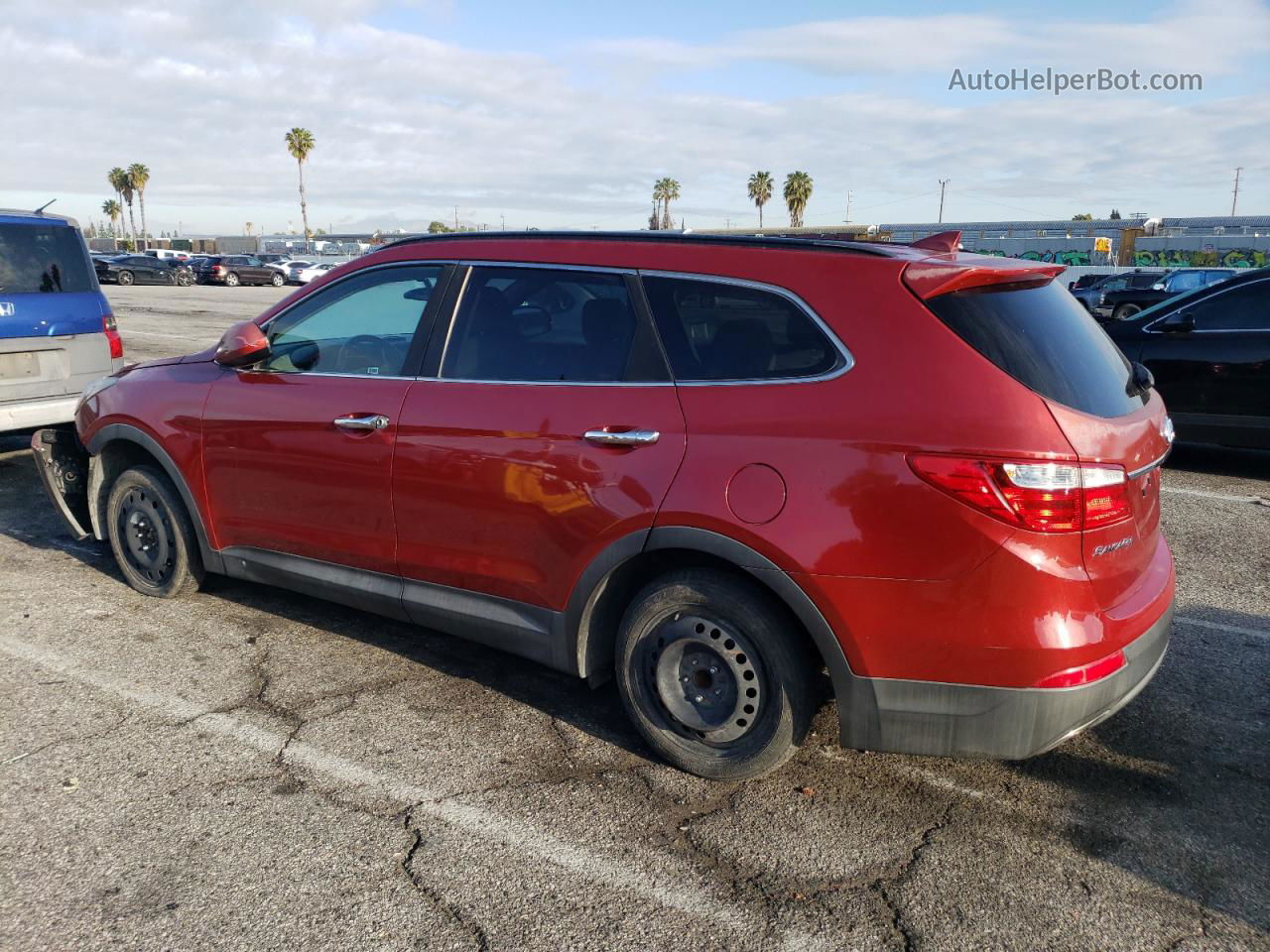 2014 Hyundai Santa Fe Gls Red vin: KM8SM4HF5EU040700