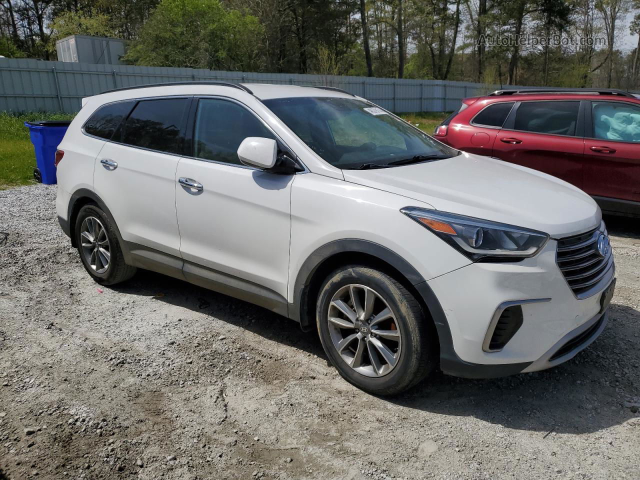 2018 Hyundai Santa Fe Se White vin: KM8SM4HF5JU264186