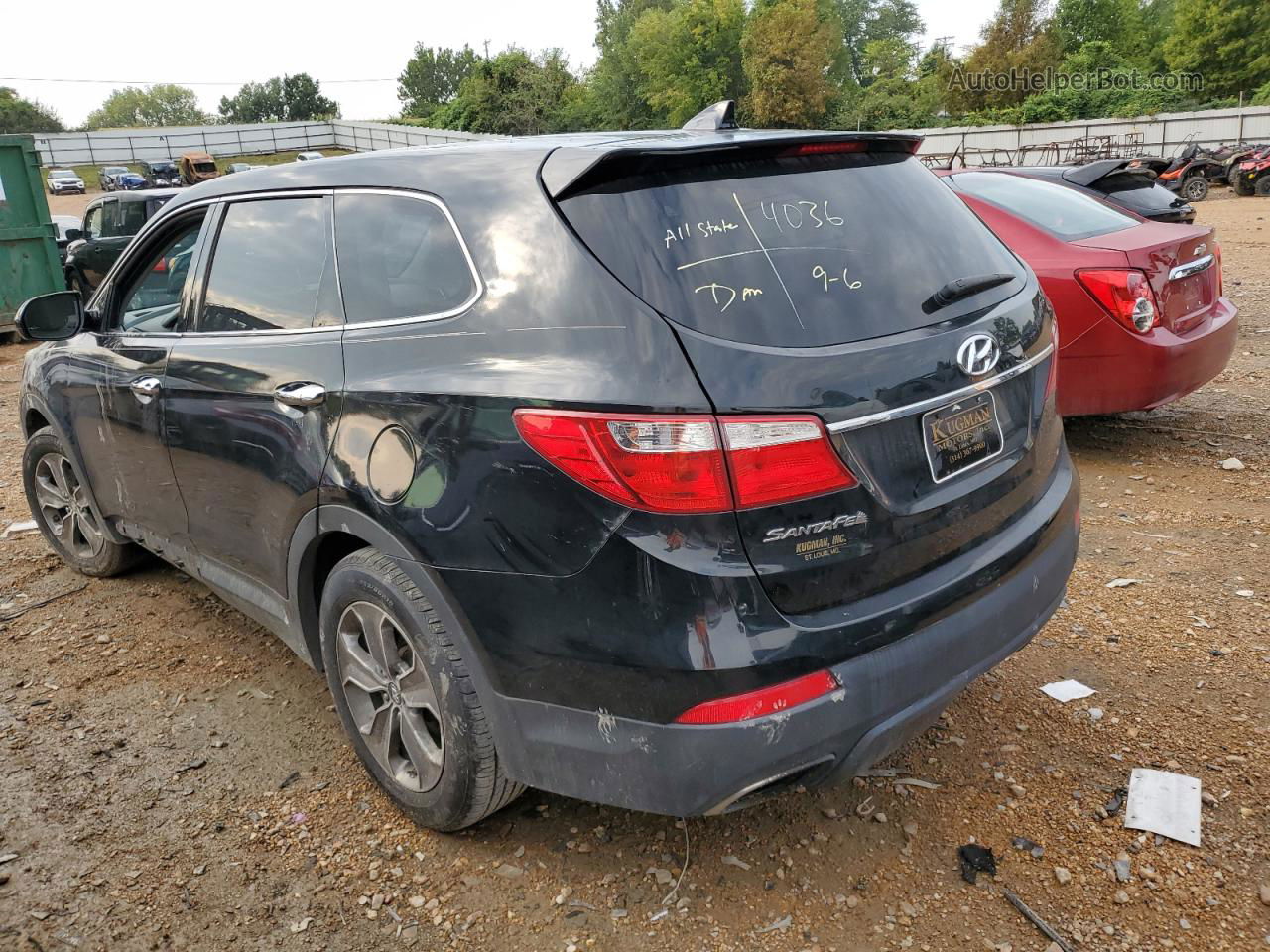 2013 Hyundai Santa Fe Gls Black vin: KM8SM4HF8DU006863