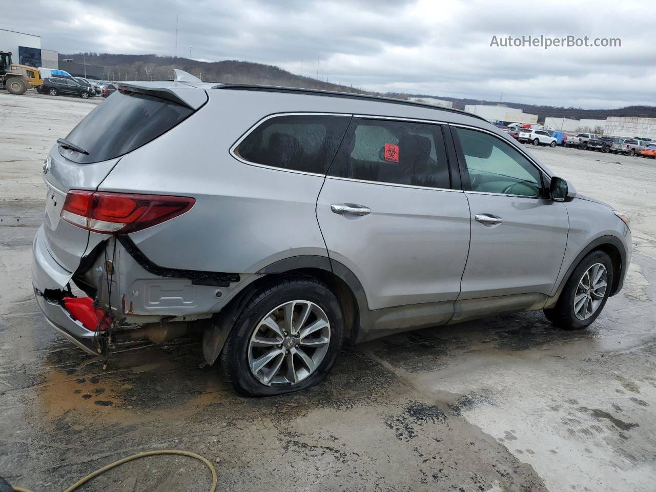 2018 Hyundai Santa Fe Se Silver vin: KM8SM4HF8JU294265