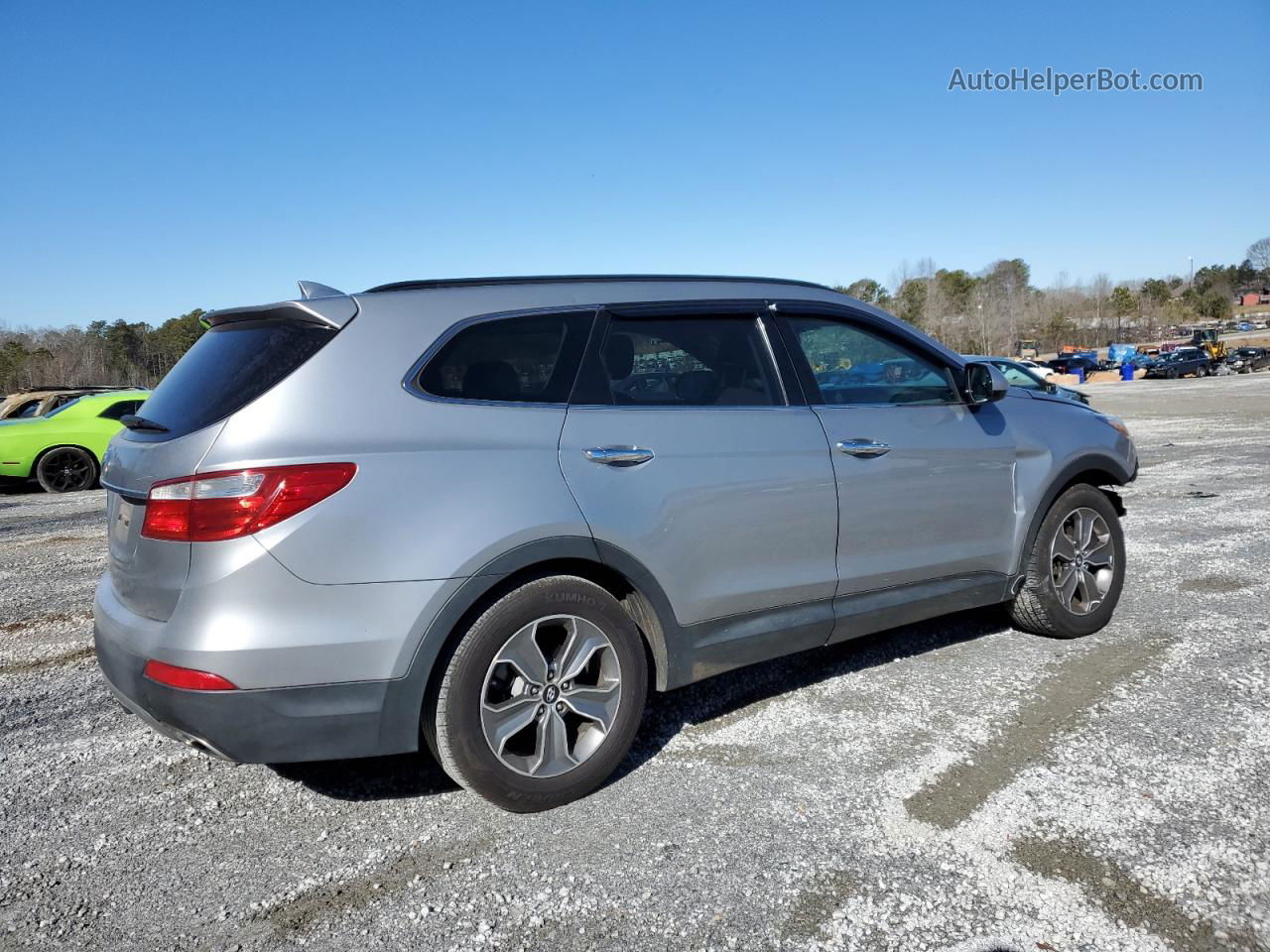 2014 Hyundai Santa Fe Gls Серебряный vin: KM8SM4HF9EU040196