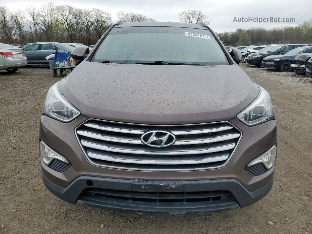 2014 Hyundai Santa Fe Gls Brown vin: KM8SM4HFXEU047688