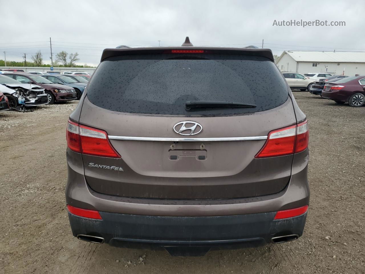 2014 Hyundai Santa Fe Gls Brown vin: KM8SM4HFXEU047688