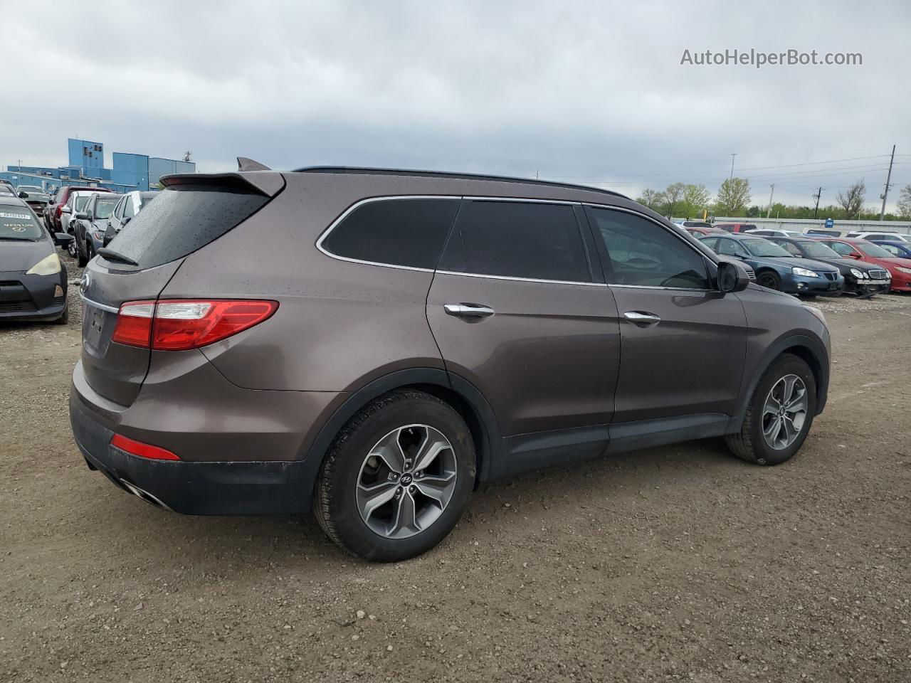 2014 Hyundai Santa Fe Gls Brown vin: KM8SM4HFXEU047688