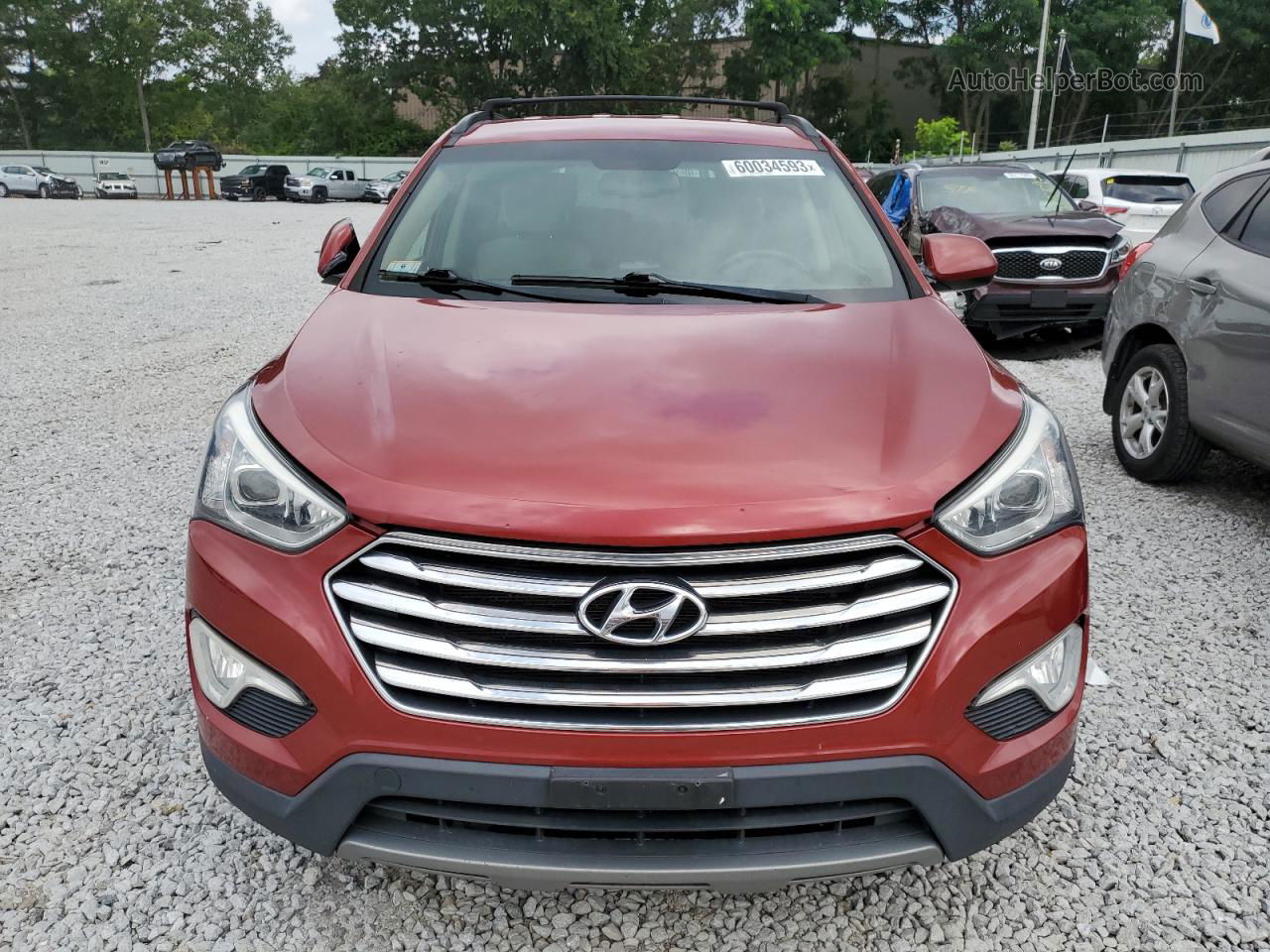 2014 Hyundai Santa Fe Gls Red vin: KM8SMDHF1EU042489