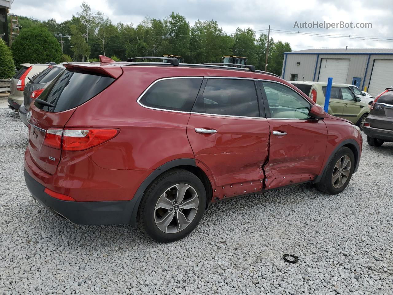 2014 Hyundai Santa Fe Gls Красный vin: KM8SMDHF1EU042489