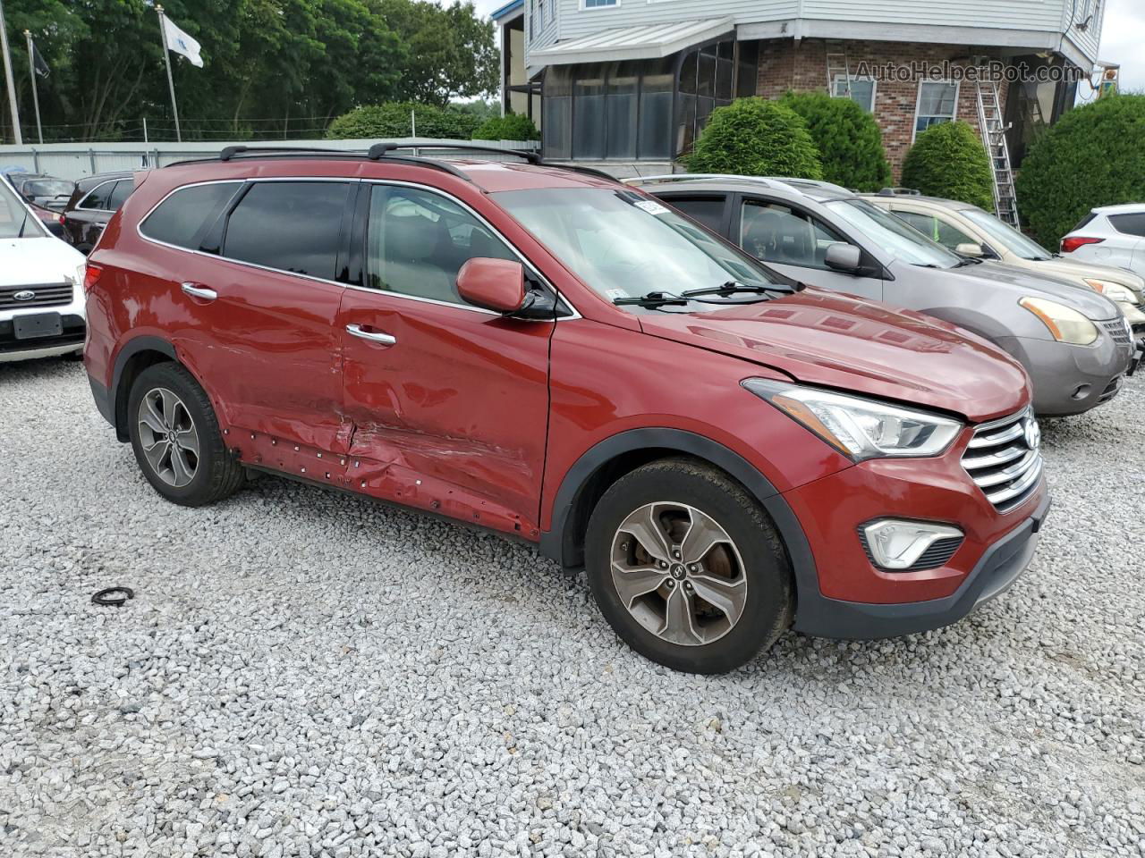 2014 Hyundai Santa Fe Gls Красный vin: KM8SMDHF1EU042489