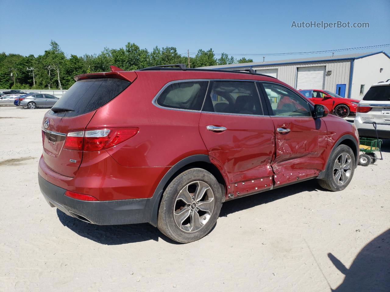 2014 Hyundai Santa Fe Gls Red vin: KM8SMDHF1EU042489