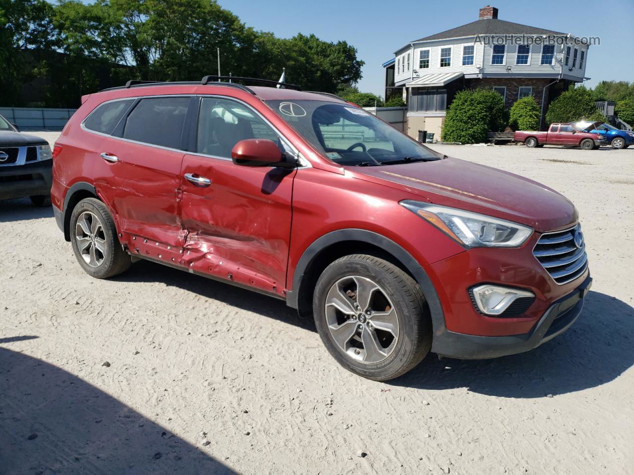 2014 Hyundai Santa Fe Gls Red vin: KM8SMDHF1EU042489