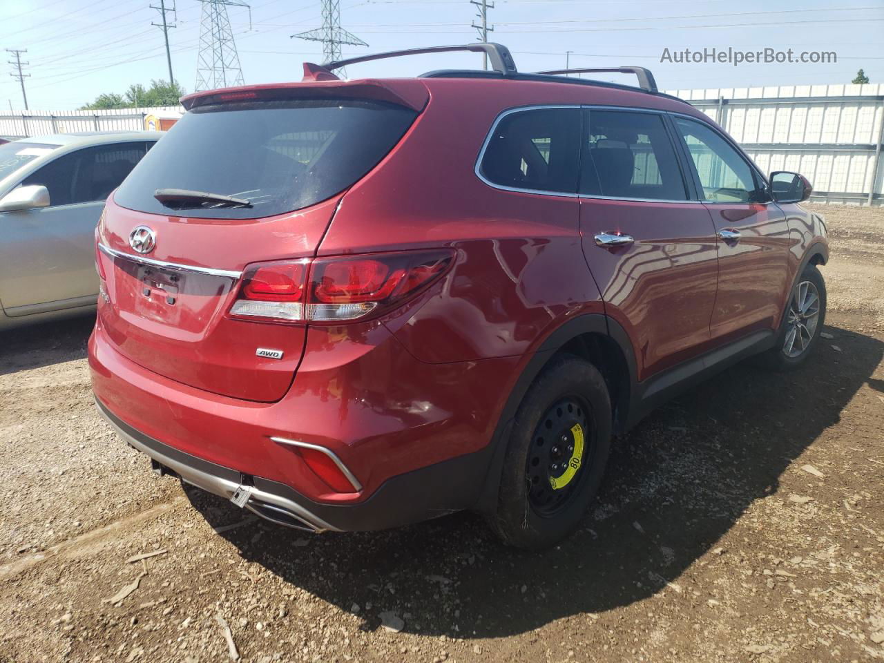 2018 Hyundai Santa Fe Se Красный vin: KM8SMDHF1JU270776