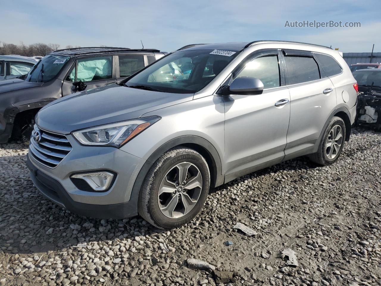 2014 Hyundai Santa Fe Gls Silver vin: KM8SMDHF6EU048272