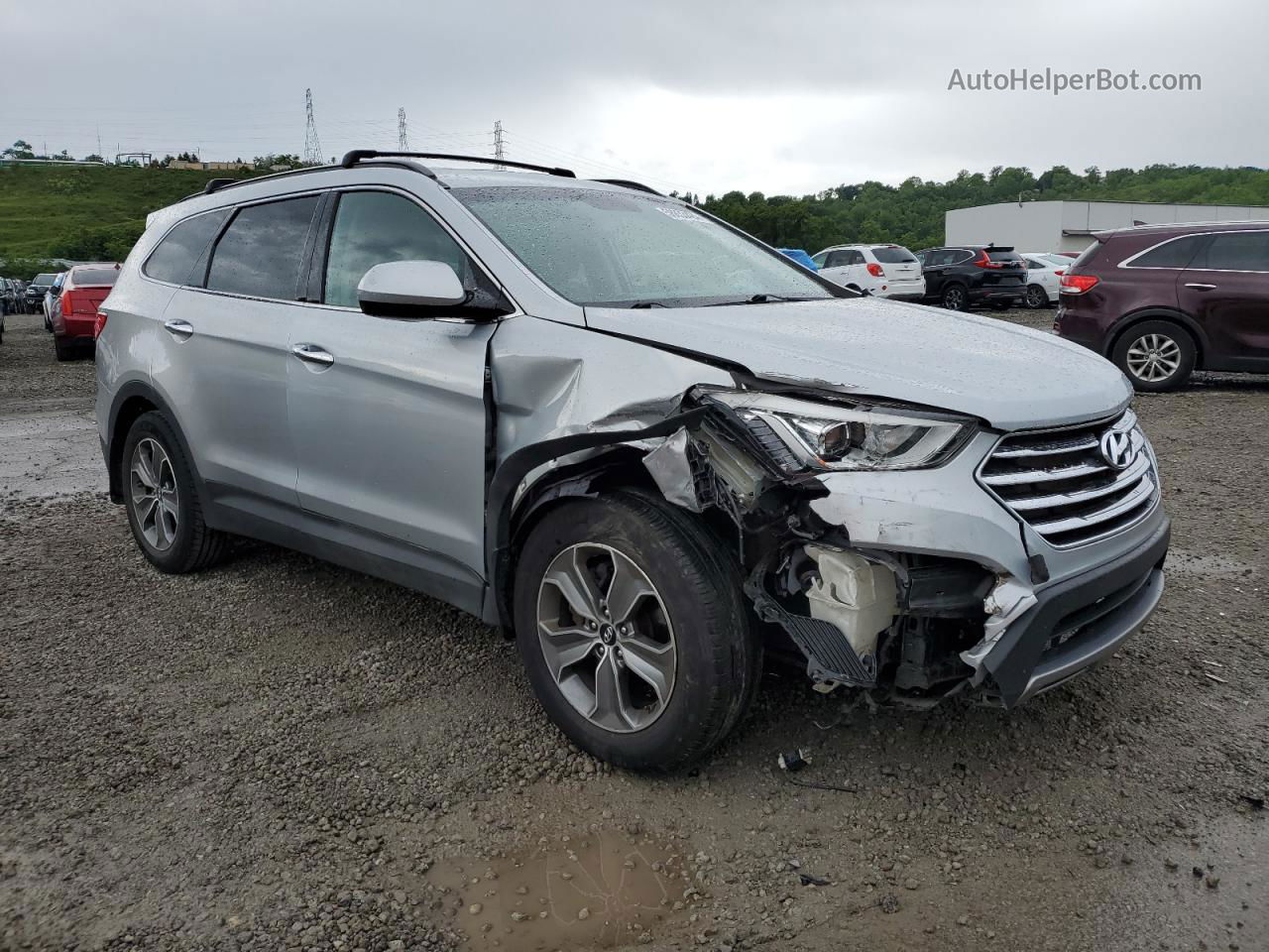 2014 Hyundai Santa Fe Gls Silver vin: KM8SMDHF6EU062821