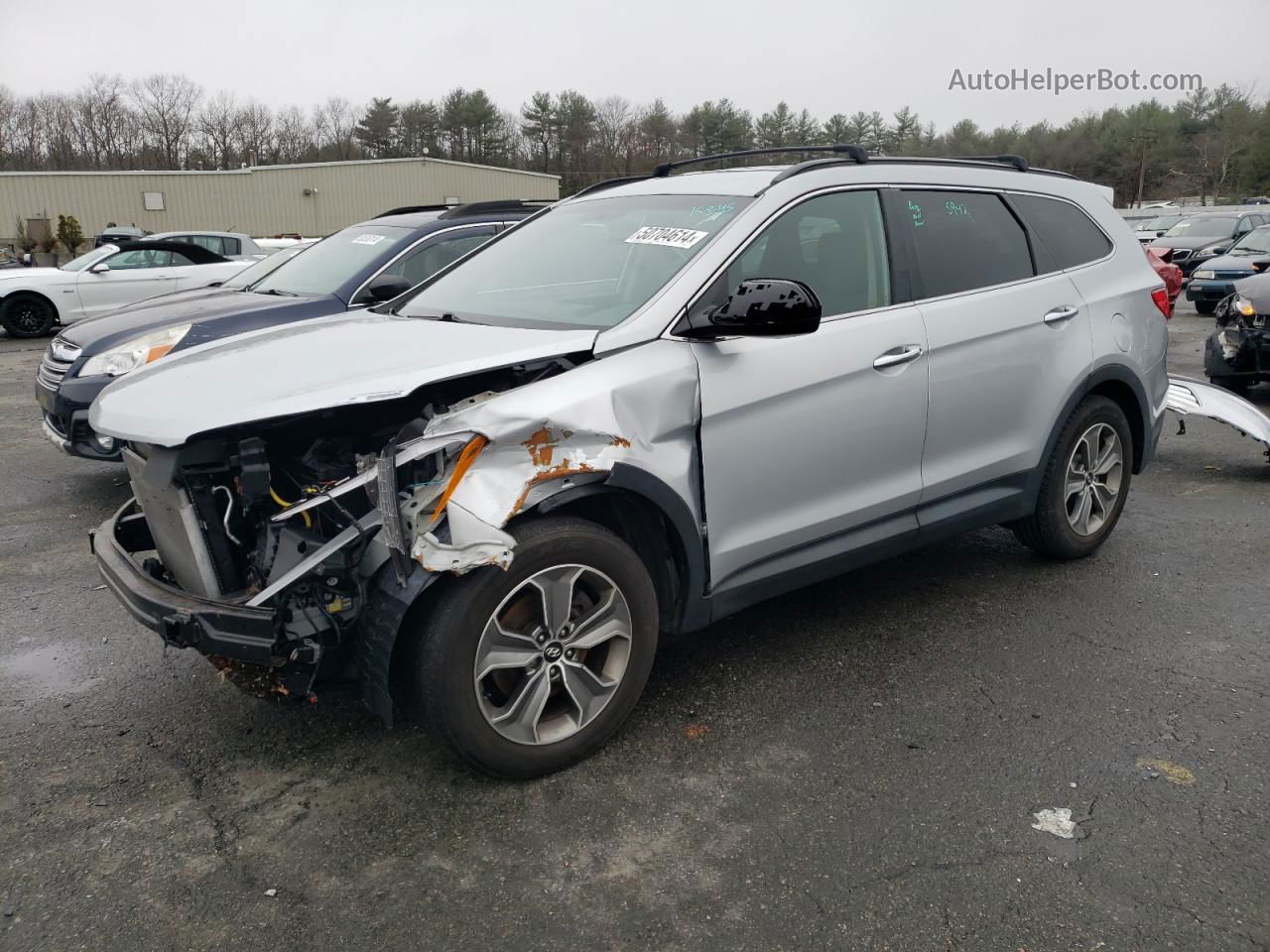 2014 Hyundai Santa Fe Gls Silver vin: KM8SMDHF8EU039783