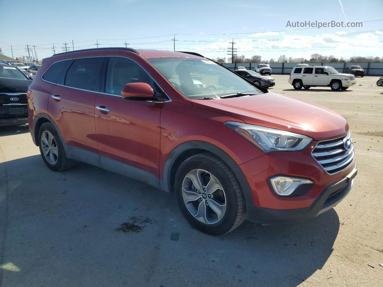 2014 Hyundai Santa Fe Gls Красный vin: KM8SMDHF8EU044210