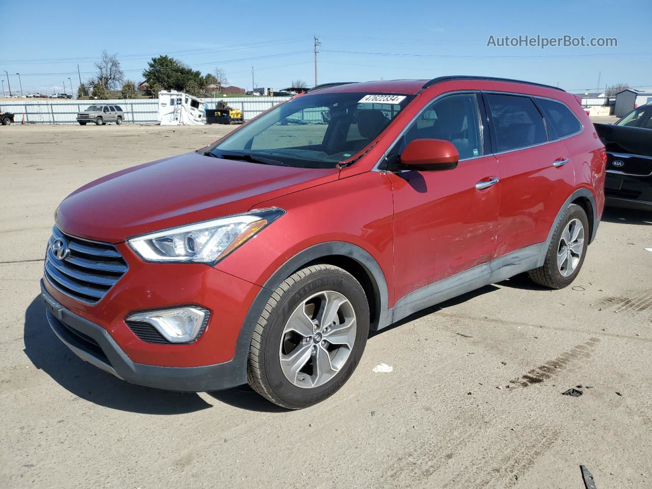 2014 Hyundai Santa Fe Gls Красный vin: KM8SMDHF8EU044210