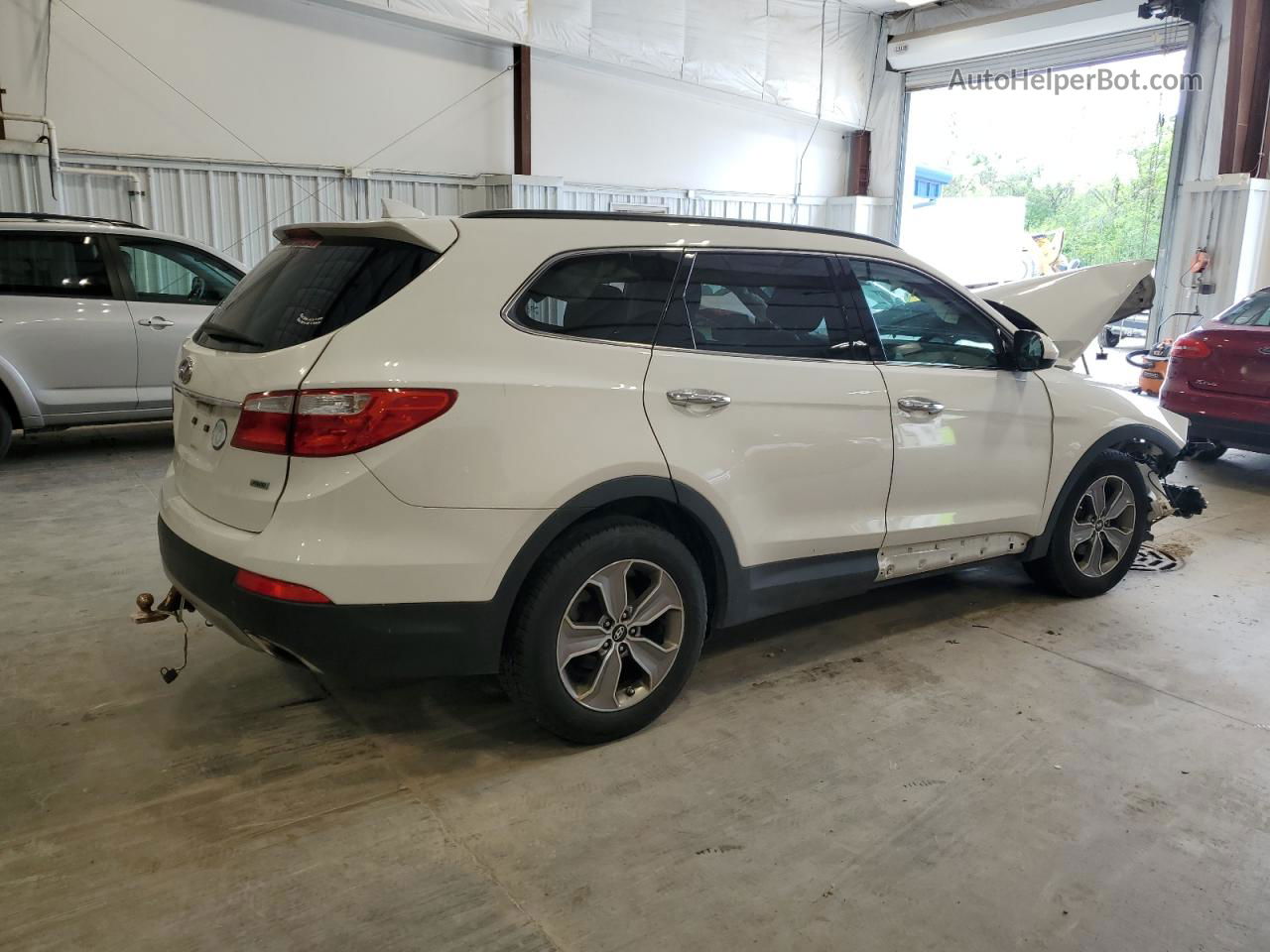 2015 Hyundai Santa Fe Gls White vin: KM8SMDHF8FU090346