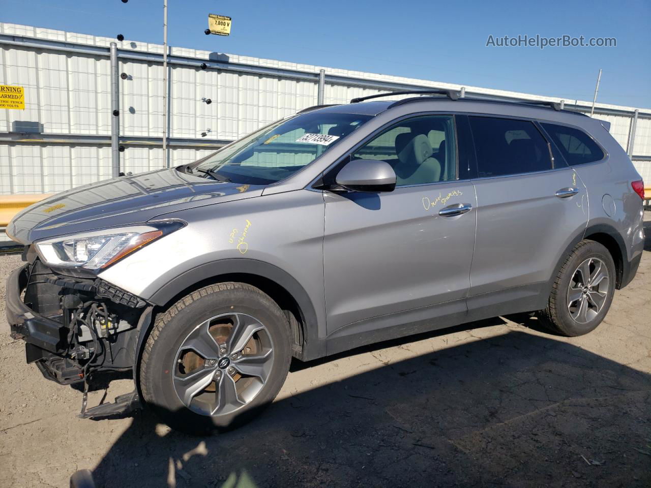 2015 Hyundai Santa Fe Gls Silver vin: KM8SMDHFXFU099663